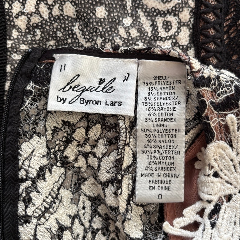 Anthropologie Beguile Byron Lars Size 0 Dress Sequins Cocktail Wedding Guest - Picture 11 of 16